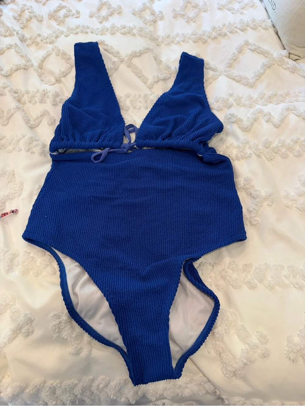 VENUS Cobalt Blue Textured One-Piece Swimsuit